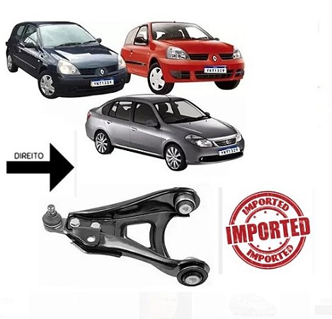 BANDEJA SUSPENSÃO DIANTEIRA RENAULT CLIO 98/14 KANGOO 98/14 98 99 00 01 02 03 04 05 06 07 08 09 10 11 12 13 14 LADO DIREITO COM PIVO AMD26811