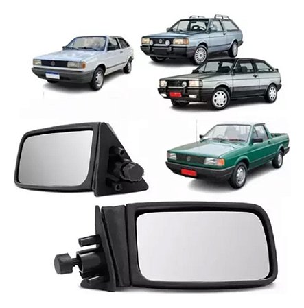 ESPELHO RETROVISOR GOL PARATI SAVEIRO 88/95 COM CONTROLE LADO DIREITO (PASSAGEIRO) 87 88 89 90 91 92 93 94 95 QUADRADO CHINÊS G1 RX1106/RP352
