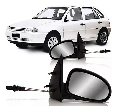 ESPELHO RETROVISOR GOL SAVEIRO PARATI 95/99 G2 BOLA 4 PORTAS COM CONTROLE LADO ESQUERDO (MOTORISTA) 95 96 97 98 99 00 RX1115/RG957