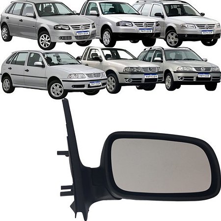 ESPELHO RETROVISOR GOL SAVEIRO PARATI G3/G4 4 PORTAS SEM CONTROLE LADO ESQUERDO (MOTORISTA) 99 00 01 02 03 04 05 06 RX1121/RG915