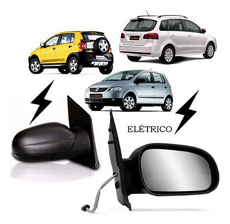 ESPELHO RETROVISOR FOX CROSSFOX SPACEFOX 03/10 03 04 05 06 07 08 09 10 LADO ESQUERDO ELÉTRICO (MOTORISTA) RX1183