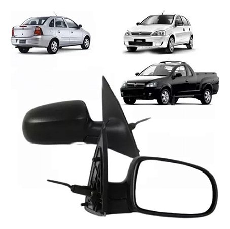 ESPELHO RETROVISOR CORSA MONTANA 03/13 COM CONTROLE LADO DIREITO (PASSAGEIRO) 03 04 05 06 07 08 09 10 11 12 13 RX2236/RC242