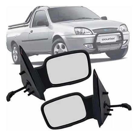 ESPELHO RETROVISOR COURIER 97/14 97 98 99 00 01 02 03 04 05 06 07 08 09 10 11 12 13 14 LADO ESQUERDO (MOTORISTA) COM CONTROLE RX3309/RC431