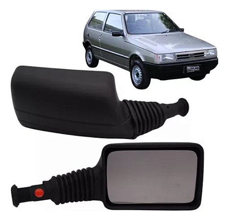 ESPELHO RETROVISOR UNO 2/4 PORTAS SEM CONTROLE GRANDE LADO ESQUERDO (MOTORISTA) 95/04 95 96 97 98 99 00 01 02 03 04 RX4411/RU581