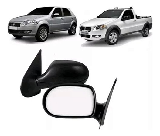 ESPELHO RETROVISOR PALIO STRADA ATRACTIVE ESSENCE 11/16 11 12 13 14 15 16 2 PORTAS SEM CONTROLE LADO DIREITO (PASSAGEIRO)  RX4528/RP690