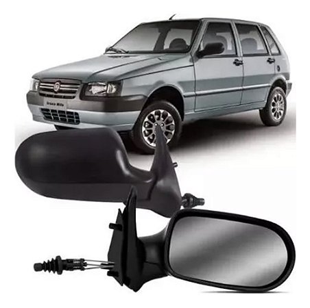 ESPELHO RETROVISOR UNO ECONOMY 09/15 09 10 11 12 13 14 15 4 PORTAS COM CONTROLE LADO ESQUERDO (MOTORISTA) RX4505