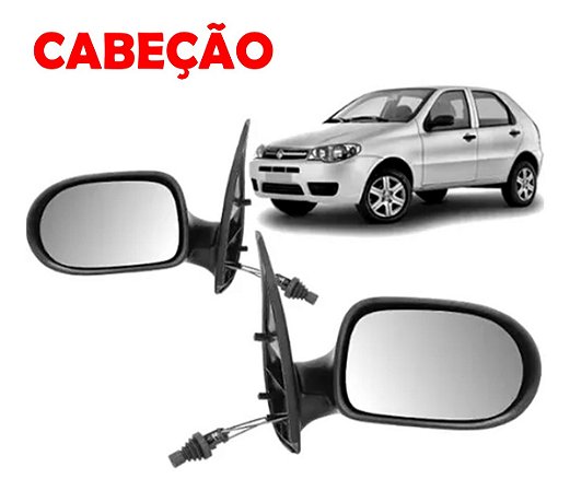 ESPELHO RETROVISOR PALIO SIENA ECONOMY 11/16 11 12 13 14 15 16 4 PORTAS COM CONTROLE LADO ESQUERDO (MOTORISTA) CABEÇÃO RX4515/RP677