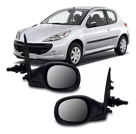 ESPELHO RETROVISOR 206 00/10 00 01 02 03 04 05 06 07 08 09 10 COM CONTROLE LADO DIREITO (PASSAGEIRO) RX7700