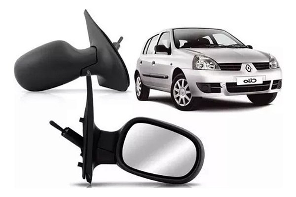 ESPELHO RETROVISOR CLIO 00/12 00 01 02 03 04 05 06 07 08 09 10 11 12 COM CONTROLE LADO ESQUERDO (MOTORISTA) RX7703