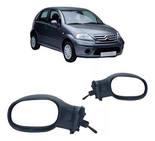 ESPELHO RETROVISOR C3 03/08 03 04 05 06 07 08 COM CONTROLE LADO DIREITO (PASSAGEIRO) RX7710