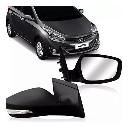 ESPELHO RETROVISOR HB20 12/19 12 13 14 15 16 17 18 19 C/SETA LADO DIREITO (PASSAGEIRO) RX7742