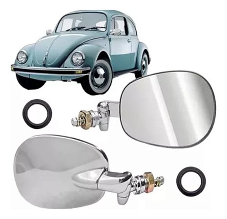 ESPELHO RETROVISOR FUSCA 78/96 78 79 80 81 82 83 84 85 86 87 88 89 90 91 92 93 94 95 96 INOX CROMADO LADO ESQUERDO (MOTORISTA) RX6631