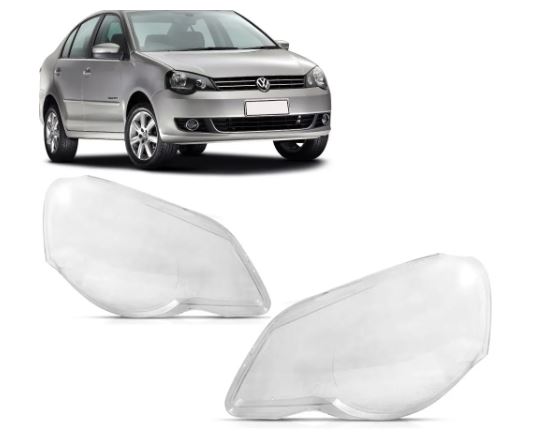 LENTE FAROL POLO 07/14 07 08 09 10 11 12 13 14 LADO ESQUERDO (MOTORISTA) 22717