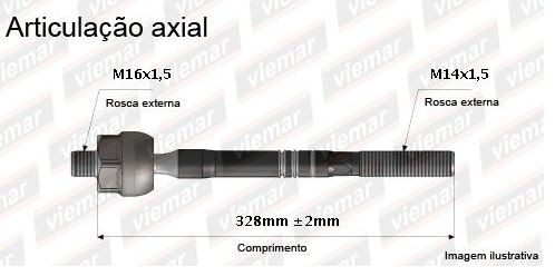 BARRA BRAÇO AXIAL COBALT 11/16 ONIX 12/16 SONIC 12/14 328MM 11 12 13 14 15 16 AMD27013/680494