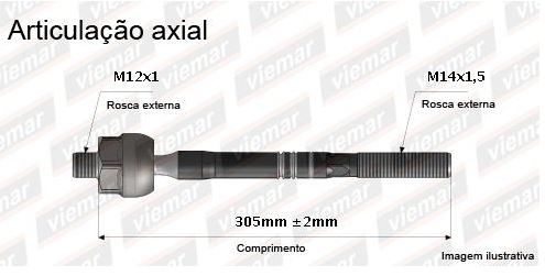 BARRA BRAÇO AXIAL MACHO CLIO DIRECAO MECANICA E HIDRAULICA 00/16 SYMBOL 09/13 COM DIREÇAO HIDRAULICA 00 01 02 03 04 05 06 07 08 09 10 11 12 13 14 15 16 680134/17011054