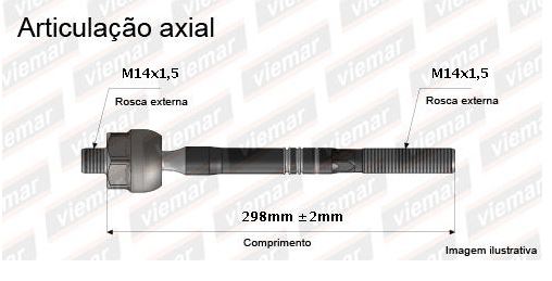 BARRA BRAÇO AXIAL NEW FIESTA 11/19 KA 14/21 MACHO 11 12 13 14 15 16 17 18 19 20 21 680409/17011460