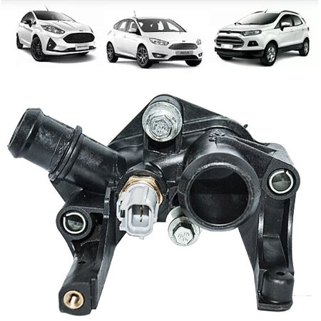 CARCAÇA VÁLVULA TERMOSTÁTICA NOVA ECOSPORT 12/20 NEW FIESTA 11/17 FOCUS 10/18 1.6 SIGMA KA+ 14/18 1.5 16V FLEX 10 11 12 13 14 15 16 17 18 19 20 BBM5564/BE8Z8K556A/F3B58K556AA/VC318B