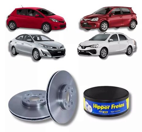 DISCO FREIO DIANTEIROETIOS 1.3/1.5 13/21 YARIS 1.3/1.5 19/24 HIPPER FREIOS VALOR UNITARIO ( COMPRE 2 PEÇAS ) 13 14 15 16 17 18 19 20 21 22 23 24 HF513