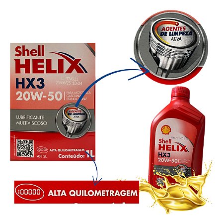 OLEO MOTOR 20W50 'SHELL" 1LT 41064905