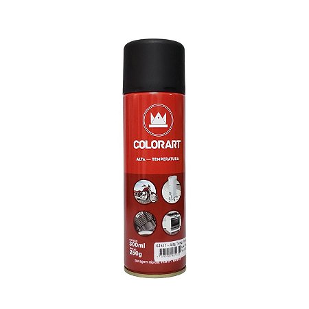 SPRAY COLORART ALTA TEMP. PRETO FOSCO 349