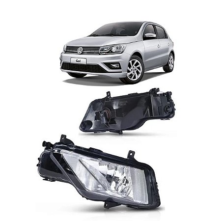 FAROL AUXILIAR MILHA NEBLINA GOL 18/23 17 18 19 20 21 22 23 G8 SAV 17/23 G7 TODO CROMADO LADO ESQUERDO MOTORISTA