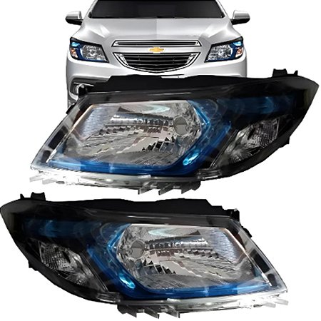 FAROL ONIX 12/19 12 13 14 15 16 17 18 19 FUME FRISO AZUL LADO ESQUERDO MOTORISTA