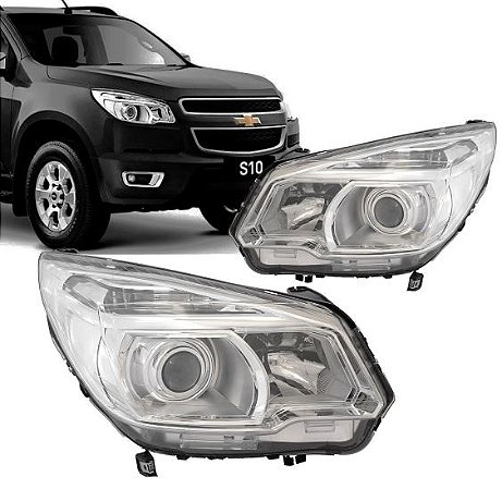 FAROL S10 12/16 12 13 14 15 16 ELÉTRICA COM PROJETOR LADO DIREITO PASSAGEIRO