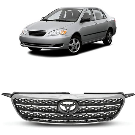 GRADE RADIADOR FRONTAL COROLLA XEI PRETO COM FRISO CROMADO 05/09 05 06 07 08 09 21741