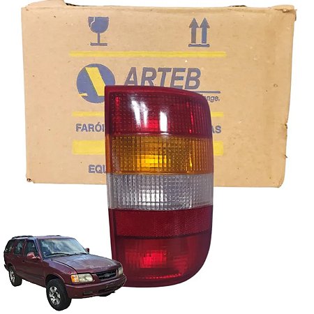 LANTERNA TRASEIRA BLAZER 96/01 96 97 98 99 00 01 LADO ESQUERDO MOTORISTA TRICOLOR 460159