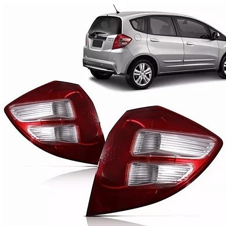 LANTERNA TRASEIRA FIT 09/12 09 10 11 12 BICOLOR LADO DIREITO PASSAGEIRO