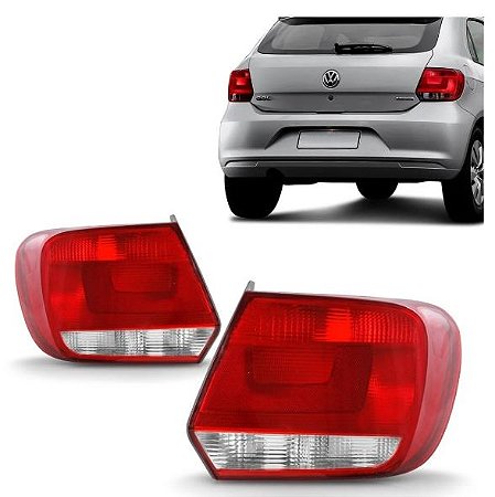LANTERNA TRASEIRA GOL G6 12/16 BICOLOR CRISTAL MODELO VALEO 12 13 14 15 16 LADO DIREITO PASSAGEIRO