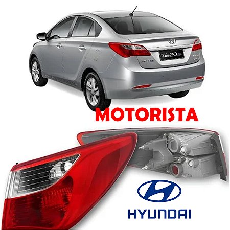 LANTERNA TRASEIRA HB20 SEDAN 12/15 12 13 14 15 0490213 ORIGINAL HYUNDAI LADO ESQUERDO MOTORISTA