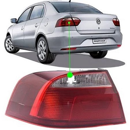 LANTERNA TRASEIRA VOYAGE 13/23 G6 13 14 15 16 17 18 19 20 21 22 23 BICOLOR BORDA FUME (VALEO) LADO ESQUERDO MOTORISTA