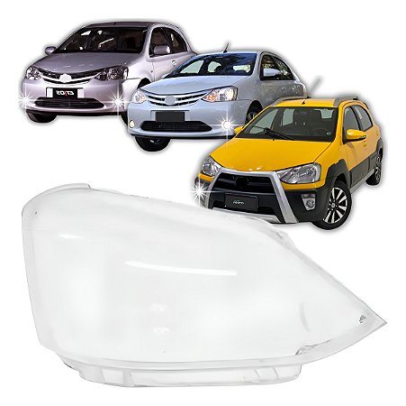 LENTE FAROL ETIOS 13/20 13 14 15 16 17 18 19 20 LADO DIREITO PASSAGEIRO