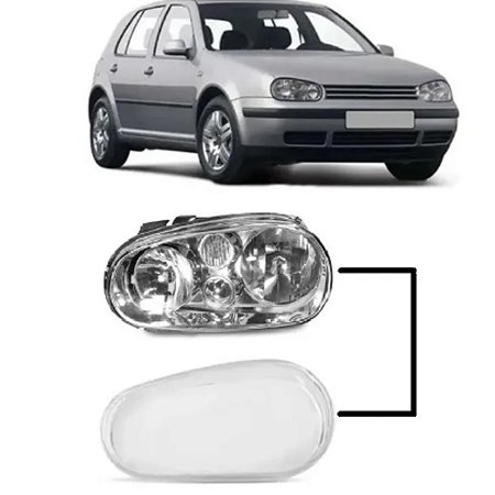 LENTE FAROL GOLF 99/06 SAPÃO 99 00 01 02 03 04 05 06 LADO ESQUERDO MOTORISTA