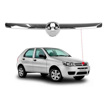 MOLDURA GRADE FRISO FRONTAL PALIO ECONOMY 10/14 CROMADO 10 11 12 13 14