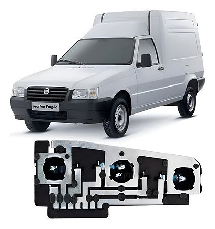 SOQUETE CIRCUITO LANTERNA TRASEIRA FIORINO ELBA 87 88 89 90 91 92 93 94 95 96 97 98 00 01 02 03 04 87/04 LADO DIREITO PASSAGEIRO