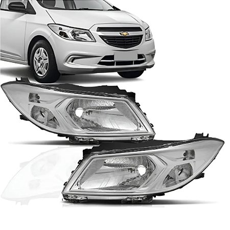 FAROL ONIX 12/19 12 13 14 15 16 17 18 19 CROMADO LADO DIREITO PASSAGEIRO