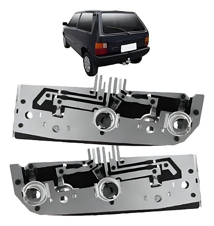 SOQUETE CIRCUITO LANTERNA TRASEIRA UNO 84/04 LADO DIREITO PASSAGEIRO 84 85 86 87 88 89 90 91 92 93 94 95 96 97 98 99 00 01 02 03 04