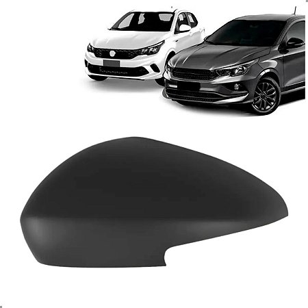 CAPA ESPELHO RETROVISOR ARGO CRONOS SEM SETA 17/22 17 18 19 20 21 22 PRETO LISO COM FRISO LADO ESQUERDO MOTORISTA RTYC19LI/63031
