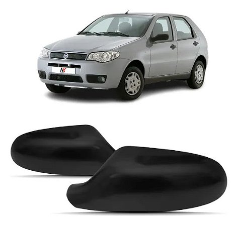 CAPA ESPELHO RETROVISOR PALIO 04/10 04 05 06 07 08 09 10 BLACK PIANO LADO DIREITO PASSAGEIRO 7890000100205 6344