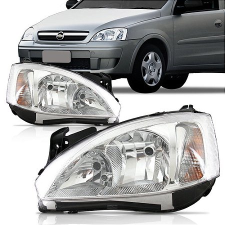 FAROL CORSA 03/ CROMO. PISC. RAIADO LADO ESQUERDO MOTORISTA ZN1414118