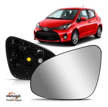 LENTE ESPELHO RETROVISOR YARIS 18/ LADO DIREITO PASSAGEIRO 97570