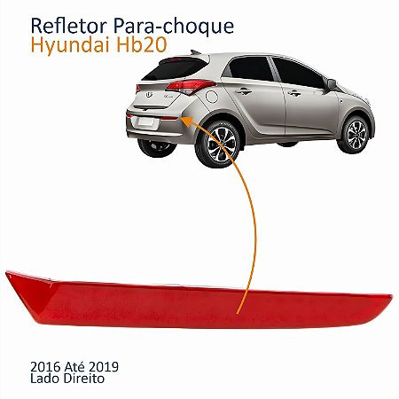 REFLETOR P/CHOQUE TRASEIRO HB20 HATCH 16/19 LD 415934