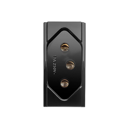 Módulo Tomada 2P+T 20A / 250V / Linha Brava - Preta | SOPRANO