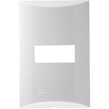 Espelho 1 Módulo 4x2 / Linha Brava - Branco | SOPRANO