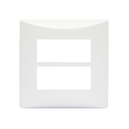 Espelho 2 Módulos c/ Suporte Sobrepor / Sistema S - Branco | Soprano