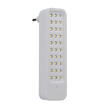 Luminária de Emergência 30 LEDs com Plug 1W 50/100lm Bivolt | BLUMENAU