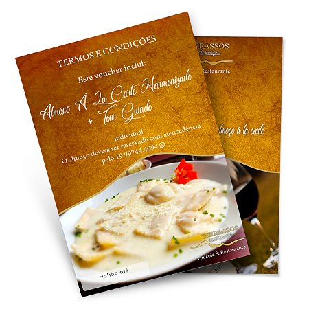 Voucher Almoço à La Carte Harmonizado + tour guiado