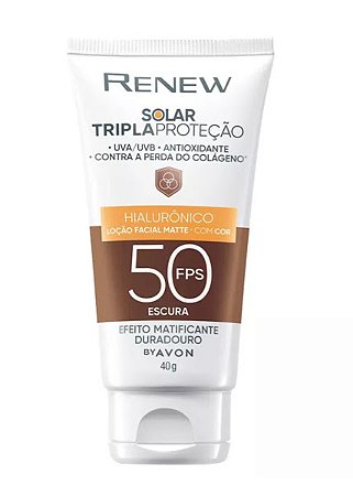 Protetor solar com Cor Escura 50FPS Avon 40g